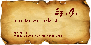 Szente Gertrúd névjegykártya